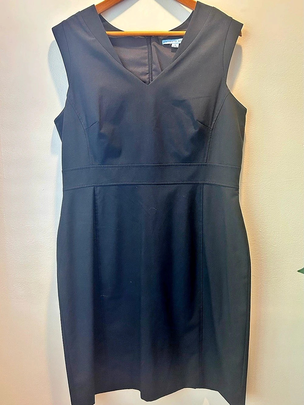 Antonio Melani Sleeveless V-Neck Black Size 14 Like New